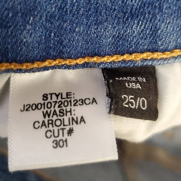 Veronica Beard Women's Carolyn Baby Boot High Rise Jeans Size 25/0 Tuxedo Stripe - Picture 9 of 11